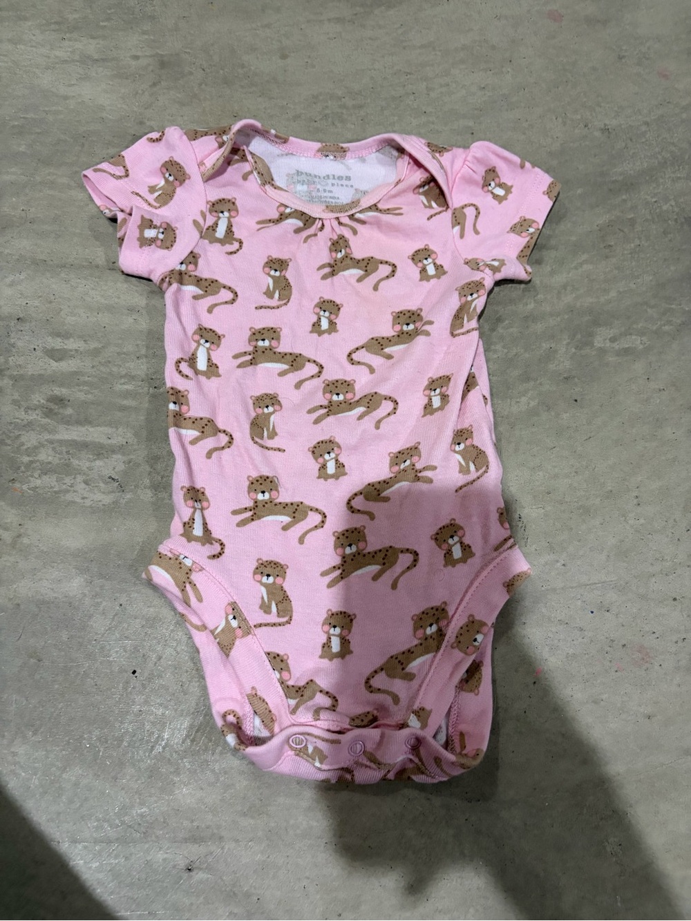 Pink Leopard-Print Baby One-Piece Bodysuit